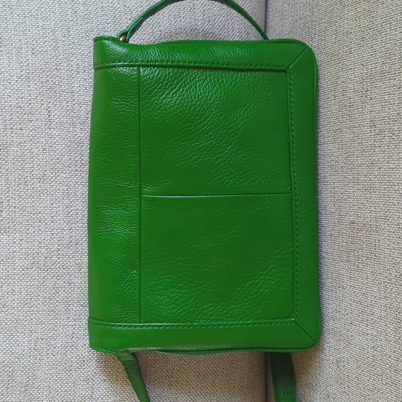 NWT Green Leather J. Crew Crossbody Bag - Picture 2 of 4